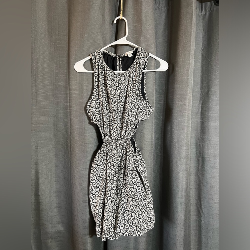 S | American Eagle AEO Flower Patterned Pants Dress With Pockets, Elastic Waist